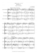 サックス4重奏楽譜　「四季 Op. 37a」より 1月「炉ばたで」 2月「謝肉祭」　作曲：チャイコフスキー　編曲：朴 守賢　【2013年8月取扱開始】