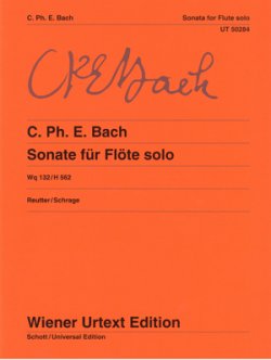 画像1: フルートソロ楽譜　ソナタ イ短調　Wq.132 H562/ウィーン原典版　作曲／C.P.Eバッハ　編曲／Reutter