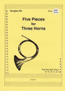 画像1: ホルン3重奏楽譜 　ホルン三重奏のための5つの小品　作曲／ダグラス　ヒル 【2013年12月取扱開始】