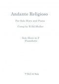 ホルンソロ＆ピアノ楽譜　独奏ホルンとピアノのためのアンダンテ・レリジョーソ　作曲／エド・ミュラー