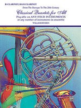Classical Quartets for All（４重奏楽譜）　B-Flat Clarinet, Bass Clarinet　（フルスコアのみ）