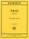 フルート３重奏楽譜　Trio,Op.24／3重奏曲 作品24　作曲／カスパール・クンマー【2014年8月取扱開始】