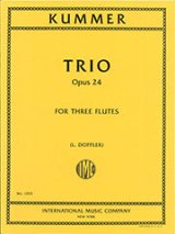 フルート３重奏楽譜　Trio,Op.24／3重奏曲 作品24　作曲／カスパール・クンマー【2014年8月取扱開始】