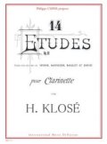 クラリネット教材　１４のエチュード　クローゼ.H　（フィリップ・キューペル氏監修）【2014年11月取扱開始】