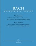フルートソロ&ピアノ楽譜　４つのソナタ（４　Sonaten　h-moll　BWV.1030,1032,1034,1035）　作曲／バッハ（Bach.J.S）　監修（編曲）／【2014年12月取扱開始】