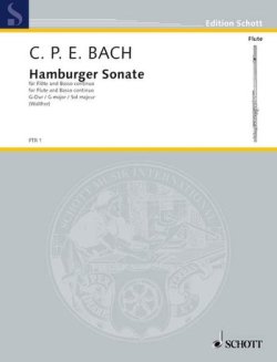 画像1: フルートソロ&ピアノ楽譜　ハンブルガー・ソナタ　ト長調（Hambarger　Sonate　G-Dur）　作曲／バッハ（Bach.C.P.E）　監修（編曲）／Walther【2024年3月価格改定】