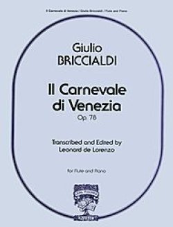 画像1: フルートソロ&ピアノ楽譜　ヴェニスの謝肉祭（II　Carnivale　di　Venezia　Op.78）　作曲／フブリッチャルディ（Briccialdi,G）　監修（編曲）／【2014年12月取扱開始】