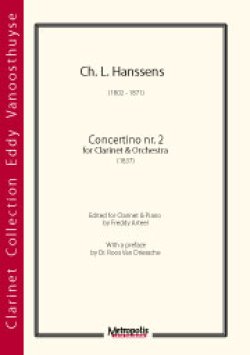 画像1: クラリネットソロ楽譜　Concertino nr. 2　作曲／Ch.L.Hanssens（チャルレ・ロウィ・ハンセンス）　編曲 Freddy Arteel／フレディー・アルティール