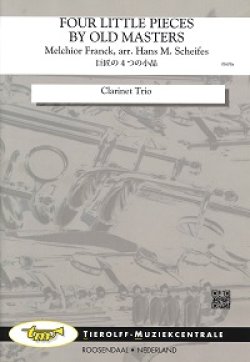 画像1: クラリネット３重奏楽譜　巨匠の4つの小品　作曲：M.フランク、S.シャイト、H.パーセル、P.H.エルレバッハ　編曲：H.M.シェイフェス【2017年8月取扱開始】 