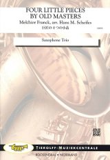 サックス３重奏楽譜　巨匠の4つの小品　作曲：M.フランク、S.シャイト、H.パーセル、P.H.エルレバッハ　編曲：H.M.シェイフェス【2023年11月取扱開始】 