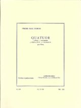 フルート4重奏楽譜　Quatuor／4重奏曲　作曲：Pierre-Max Dubois／ピエール=マックス・デュボワ　【2020年8月取扱開始】