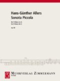 フルート5重奏楽譜　Sonata Piccola Op. 80／小ソナタ 作品80　作曲：Hans-Gunther Allers／ハンス＝ギュンター・アラース　【2020年8月取扱開始】