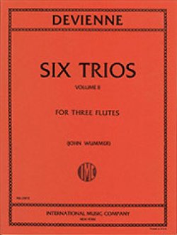 画像1: フルート3重奏楽譜　Six Trios,Vol.2／6つの3重奏曲 第2巻　作曲：Francois Devienne／フランソワ・ドゥヴィエンヌ　【2020年8月取扱開始】