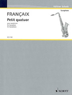 画像1: サックス4重奏楽譜   Petit Quatuor pour Saxophones／サクソフォーン4重奏曲  作曲：Jean Francaix／ジャン・フランセ　【2020年8月取扱開始】