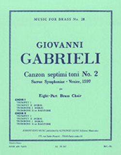 画像1: 金管8重奏楽譜　　Canzon Septimi Toni No. 2／第7旋法のカンツォン　第２番　　作曲：Giovanni Gabrieli ／ジョヴァンニ・ガブリエリ　【2020年8月取扱開始】
