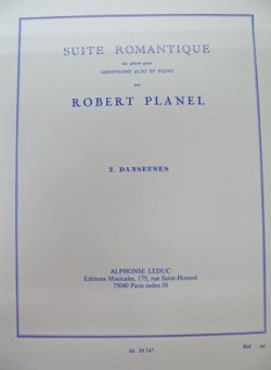 画像1: 【在庫一掃セール】　アルトサックス＆ピアノ楽譜　6つのロマンチックな組曲より第2楽章　踊り子たち　作曲：プラネル（Suite Romantique: 2. Danseuses　PLANEL)【2021年7月23日登録】