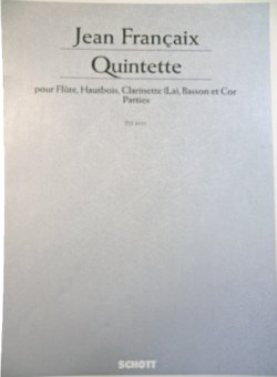 画像1: 【在庫一掃セール】　木管5重奏楽譜　Quintette（5重奏曲）パート譜のみ　作曲：Jean　Francaix（J.フランセ）　【2021年10月3日登録】