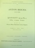 【在庫一掃セール】　木管5重奏楽譜　QUINTETT　op.91　NO,3　D-Dur　作曲：ANTON REICHA（ライヒャ）　【2021年10月3日登録】