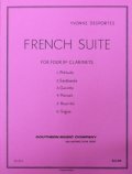 クラリネット４重奏楽譜　フランス組曲　作曲／デポルト