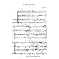 画像1: サックス４重奏楽譜　スラブ舞曲集Op.72より　No.2 　作曲/編曲 ドヴォルザーク/朴守賢   （2009年新譜）