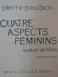 ワゴンセール　フルート４重奏楽譜　QUATRE　ASPECTS　FEMININS　　作曲／P.ポーボン