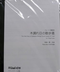 画像1: フルート３重奏楽譜　　木漏れ日の散歩道　作曲／神長一康（2008年新譜）