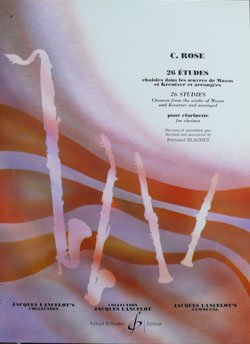 画像1: クラリネット教材　２６の練習曲、マザスとクロイツァーの作品より（26　Etudes）　作曲/ローズ，Ｃ．（Rose,C.）　編曲/Blachet