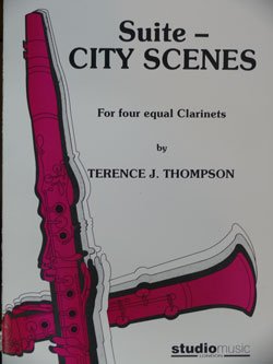 画像1: クラリネット４重奏楽譜　組曲「都会の情景」　作曲／トンプソン　編曲／−