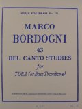 チューバ教材　４３のベル・カント練習曲（４３Bel　Canto　Studies)　作曲／ボルドーニ（Bordogni.G.M)
