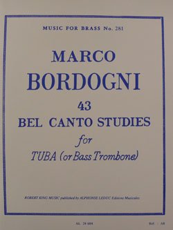 画像1: チューバ教材　４３のベル・カント練習曲（４３Bel　Canto　Studies)　作曲／ボルドーニ（Bordogni.G.M)