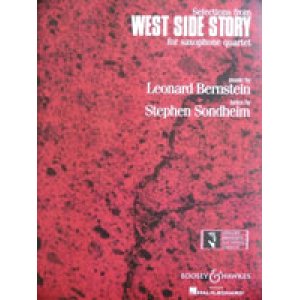 画像: サックス4重奏楽譜　ウエストサイドストーリーセレクション（Selections　From　West　Side　Story）　作曲／L.バーンスタイン　編曲／J,Boatman