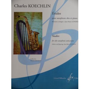 画像: サックス教材　１５の練習曲（１５Etudes）ピアノ伴奏付き　作曲ケックラン（Koechlin.C)