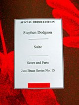 画像: 金管アンサンブル楽譜　金管７重奏のための組曲（Suite　for　brass　Septet）　作曲／S,ドッチソン作曲（Stephen　Dodgson）