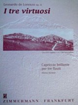 画像: フルート３重奏楽譜　3人のヴィルトゥオーゾのための華麗なる奇想曲　作曲／ロレンツォ