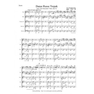 画像: 木管５重奏楽譜　くるみ割り人形より　ロシア舞曲　トレパーク　　作曲：チャイコフスキー　編曲：吉村一哉