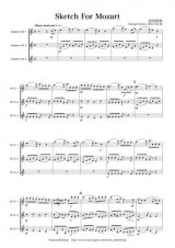 画像: クラリネット３重奏楽譜　Sketch For Mozart　作曲者：田丸和弥