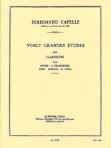 画像: クラリネット教材　２０の大練習曲（20　Grandes　Etudes)　作家/カペル,F.（Capelle,F.)【2020年7月改定】