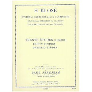 画像: クラリネット教材　３０のオーモンに基づく練習曲（30Etudes　dApres　H,Aumont）　作曲/クローゼ，Ｈ．（Klose,H.)