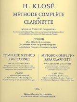 画像: クラリネット教材　総合教則本　第1巻（Methode Complete de Clarinette 1）　作曲/クローゼ，Ｈ．（Klose,H.)