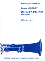 画像: クラリネット教本　１５のベルビギエ、クラーマー、カイザーに基づく練習曲（15Etudes）　作曲/ランスロ，Ｊ．（Lancelot,J.)