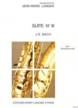画像: アルトサックスソロ楽譜　組曲第3番（Suite　No.3）　作曲／バッハ（Bach.J.S)　編曲／Londeix