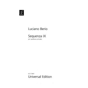 画像: アルトサックスソロ楽譜　セクエンツァ9B（Sequenza　IXｂ）　作曲／ベリオ（Berio,L)