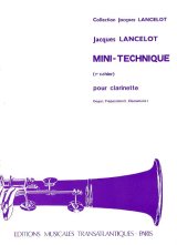 画像: クラリネット教本　ミニ・テクニック：I（Mini-Technique：I）　作曲/ランスロ，Ｊ．（Lancelot,J.)