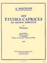 画像: クラリネット教本　１０の大きな困難への練習曲−奇想曲（10-Etudes　recreatives　vol,1　作曲/マニャーニ，Ａ．（Magnani,A.)　編曲/Giampier