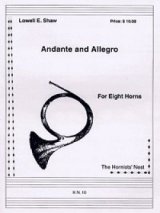 画像: ホルン８重奏楽譜　ホルン八重奏のためのアンダンテとアレグロ 　作曲／ロウェル・ショー