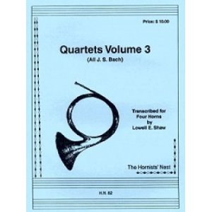 画像: ホルン４重奏楽譜　ホルン四重奏のための四重奏曲集　Vol 3　作曲／ロウェル・ショー【2012年11月取扱開始】