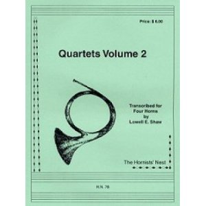 画像: ホルン４重奏楽譜　ホルン四重奏のための四重奏曲集　Vol 2　作曲／ロウェル・ショー【2012年12月取扱開始】