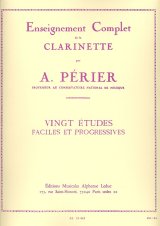 画像: クラリネット教材　２０のやさしく漸進的な練習曲（20　Faciles　et　Progressives）　作曲/ペリエ，Ａ．（Perier,A.)