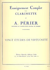 画像: クラリネット教材　２０の高度な技巧の練習曲（20　Etudes　de　Virtuosite）　作曲/ペリエ，Ａ．（Perier,A.)