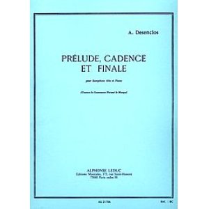 画像: アルトサックス＆ピアノ楽譜 　前奏曲、カデンツァと終曲（Prelude,Cadence　et　Finale）　作曲／デサンクロ（Desenclos,A.)